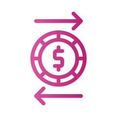 money transfer gradient icon