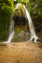 Drackensteiner Wasserfall - Scenic view of waterfall in Swabian Alb mountain , Germany