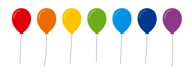 風船　カラフル　ビビット　シンプル　セット © suorun