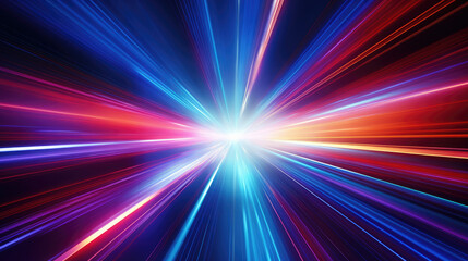 Abstract speed line background. Futuristic beams of light. Technology velocity movement pattern for...