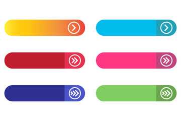 Obraz premium Web page next arrow button symbol, web element button for buy or download.