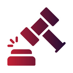 gavel flat gradient icon