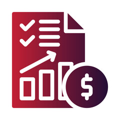 report flat gradient icon