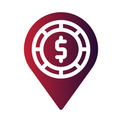 financial flat gradient icon