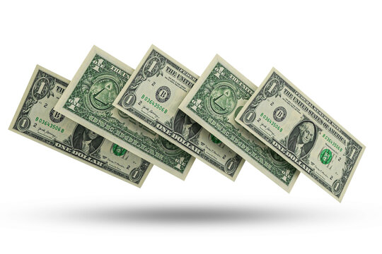 3D rendering of Stacks of United States of America Money 1 dollar Banknotes