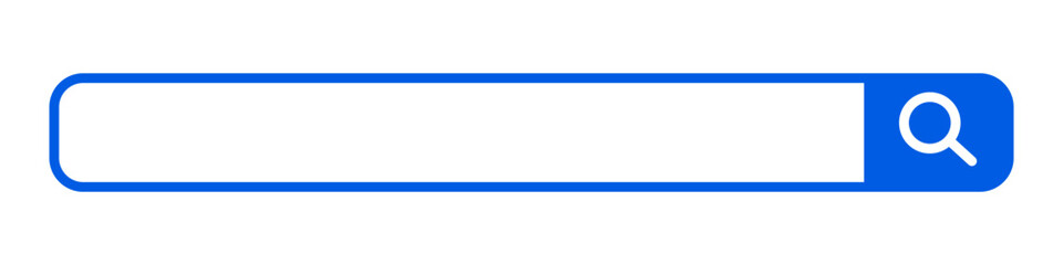 Obraz premium Blue search bar icon. Internet search. Vector.
