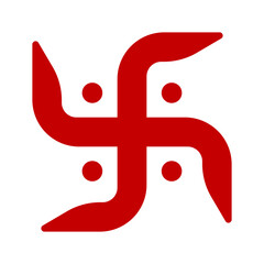 Modern Hindu swastika icon. Vector. - obrazy, fototapety, plakaty