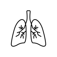 Lungs Simple Flat Vector Icon