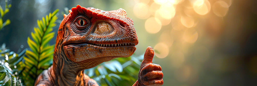 Dinosaur thumb up image