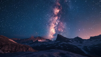 A mesmerizing scene where fireworks mimic the stars