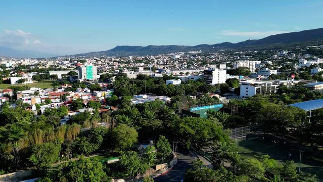 TUXTLA GUTIERREZ, MEXICO - NOVEMBER 20th, 2023 Aerial view of Tuxtla Gutierrez