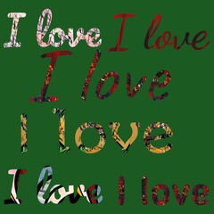 The written text - I love - is colorful, decorated, ornate, and soothing to the eyes 