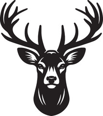 Fototapeta premium deer head icon Silhouette Vector