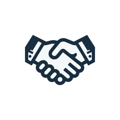 handshake teamwork logo vector illustration template design