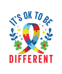 It's ok to be different autism tshirt