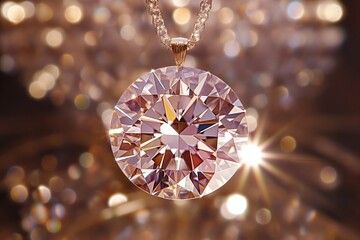 Fototapeta premium An elegant and radiant premium diamond. generative ai