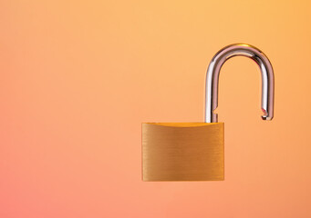 The idea of saving money. The lock and copy space for text.