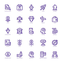 Business Analyst  icon pack for your website, mobile, presentation, and logo design. Business Analyst  icon basic line gradient design. Vector graphics illustration and editable stroke.