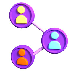 Networking 3D Illustration