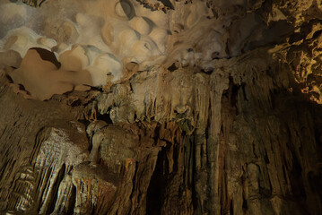 Hang Sung Sot Cave in Halong Bay in Vietnam