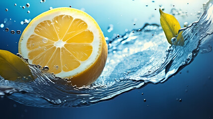 Lemon 3d rendering modern pattern background