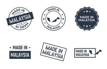 made in Malaysia labels set, product icons of Malaysia