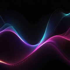 Colorful sound waves, abstract background, square composition