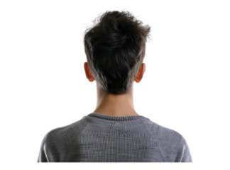 rear view. young man looking at