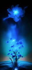Obraz na płótnie Canvas Blue Flower Illustration