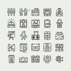 Entertainment icon vector set