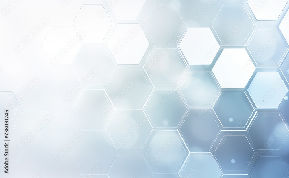 Wall mural blue hexagonal pattern abstract background