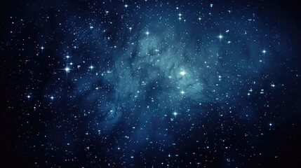 Naklejka na ściany i meble Starry Nebula and Distant Galaxy in Space