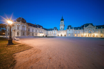 Festetics Castle in Keszthely at night - 738032616