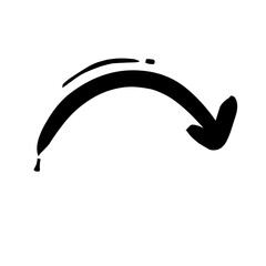 hand drawn arrows mark icons set