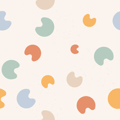 Pattern with rainbow curved balls