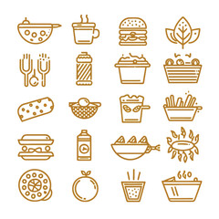 food icon vector set