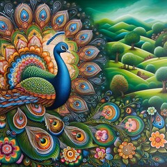 Traditional Indian Peacock  Wallpaper 
