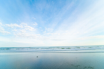 Serenity sea baech white sand morning sunrise