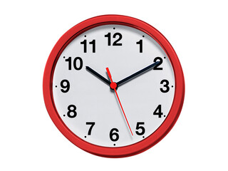 Round wall clock, transparent background
