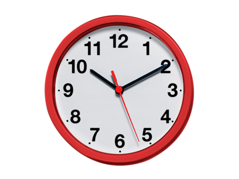 Round wall clock, transparent background - Powered by Adobe