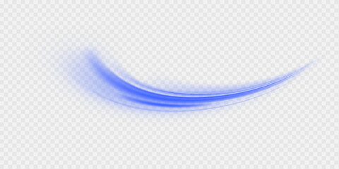 Blue stripes in the form of drill, turns and swirl. Undulate wave swirl swoosh, dynamic twisted lines. Transparent blue sparkling light line element.