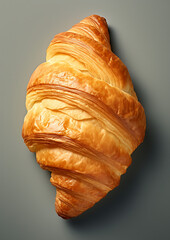 croissant on a gray background. generated by AI
