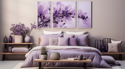 Lavender and White Bedroom Decor