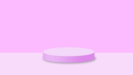 3d rendering geometric forms. Blank podium display in white marble color. Minimalist pedestal or showcase scene for present product and mock up