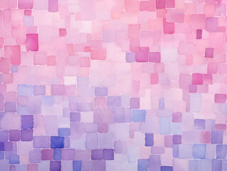 Abstract pink and purple  watercolor mosaic illustration background 