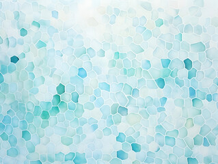 Abstract turquoise watercolor mosaic illustration background 