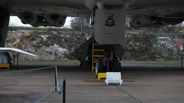 The Avro Vulcan is a jet-powered, tailless, delta-wing, high-altitude, strategic bomber, which was operated by the Royal Air Force from 1956 until 1984.