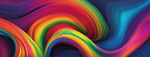 Psychedelic Bright Rainbow Swirl Pattern