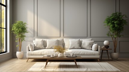 Light Gray and White Wall Paneling