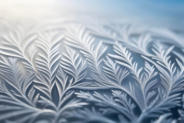Close-Up View of Frosty Window